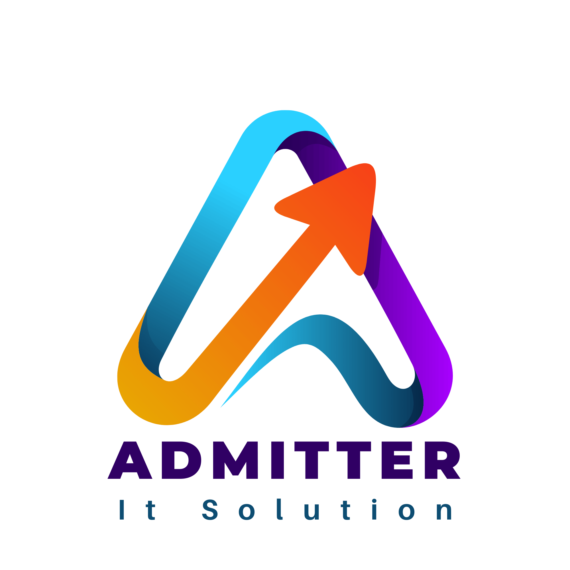 letter a logo with business and arrow concept.